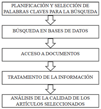 Figura 1. Esquema representativo del proceso de búsqueda bibliográfica.
