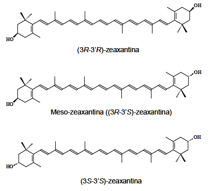 FIGURA 2 Configuraciones de la zeaxantina