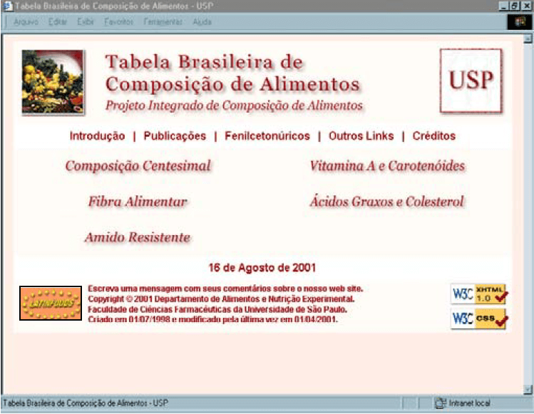 FIGURA 1 Página inicial da TBCA-USP 3.0